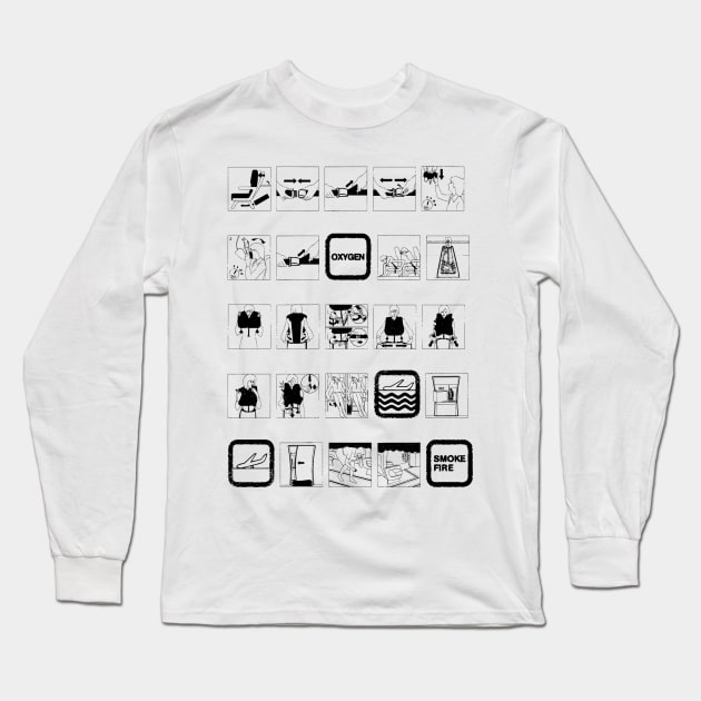 Plane Survival Guide Long Sleeve T-Shirt by Vitalitee